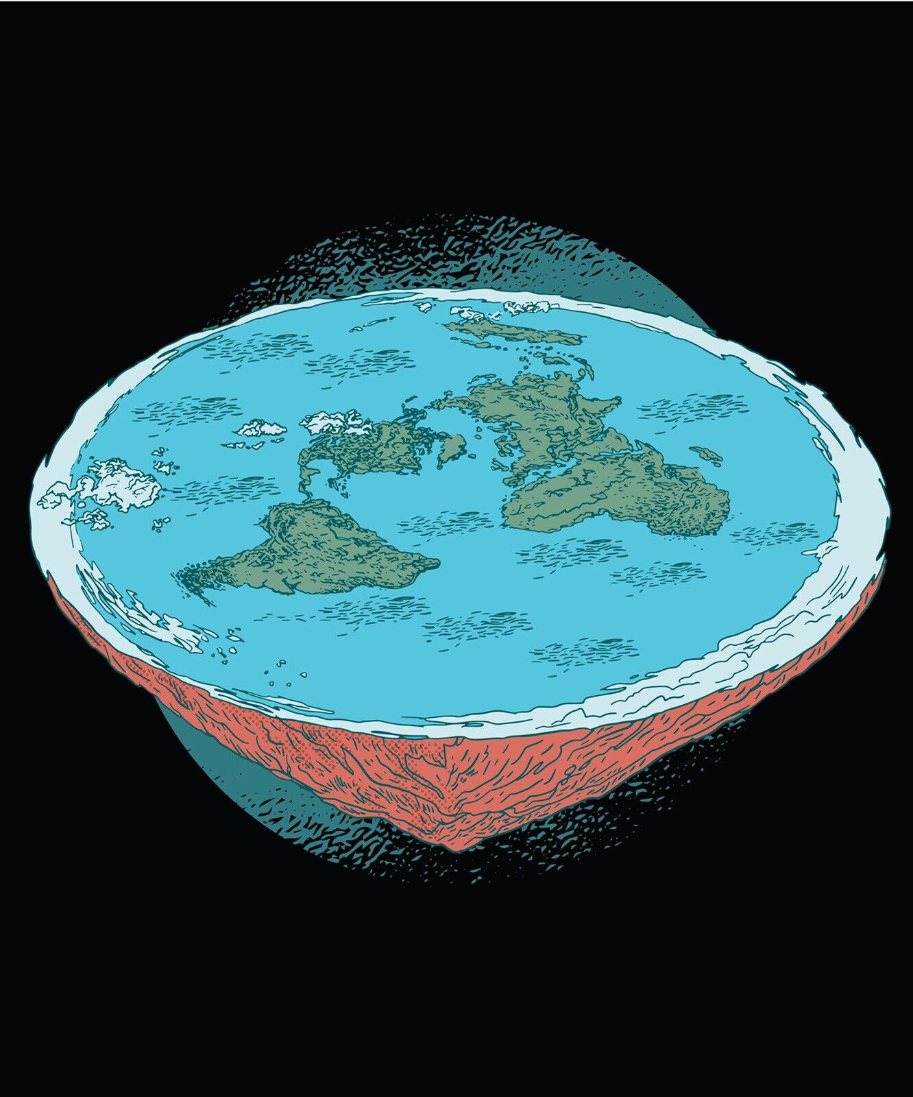 Flat Earth Theory Sticker Decal