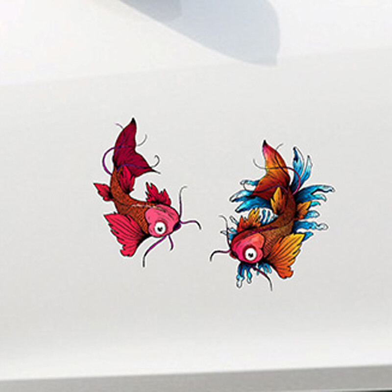 Koi Fish Vinyl Decal Home Car Window Sticker Lucky Waterproof Chinese Style DIY