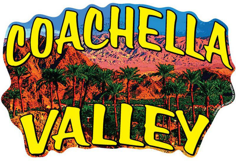Coachella Valley Landscape – Postcard Sized Vinyl Sticker 6″ x 3.75″