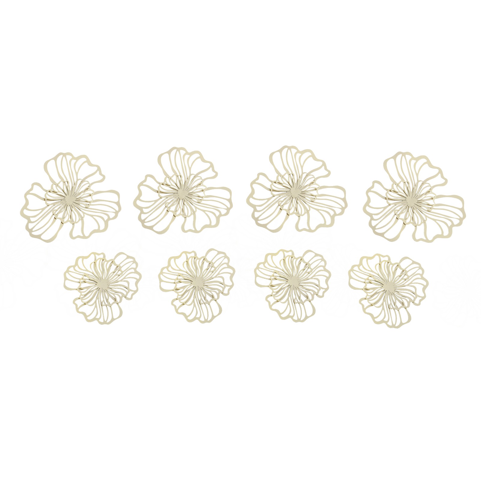 7-Piece Metal Wall Decor Flower Office Wall Hanging Ar Indoor Metal Wall Decor
