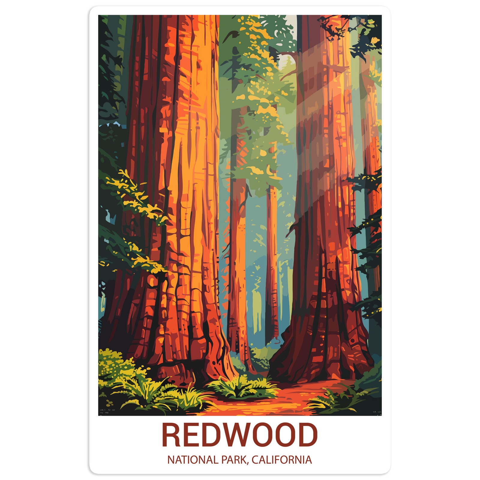 Redwood National Park – Vinyl Decal Sticker – Car Window Laptop – #1311