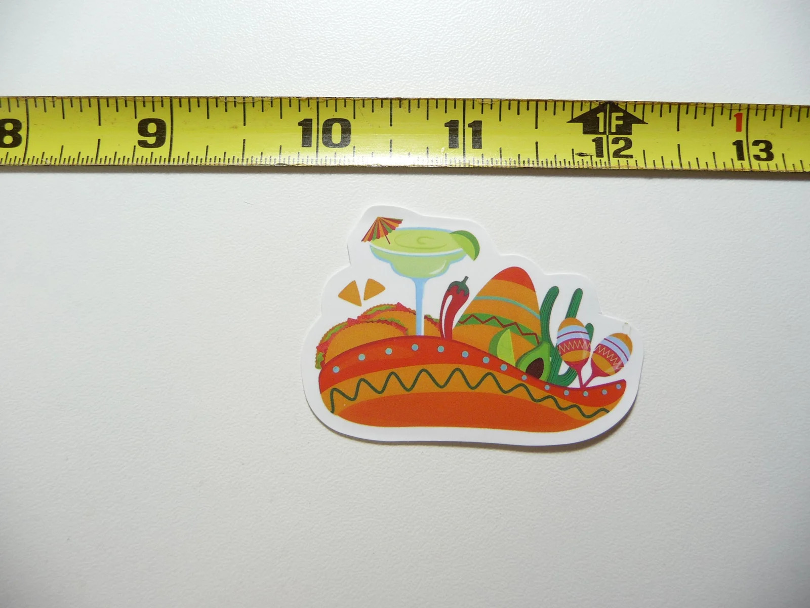 MARGARITA SOMBRERO TACOS MARACAS SMALL STICKER DECAL MEXICAN FOOD MEXICO