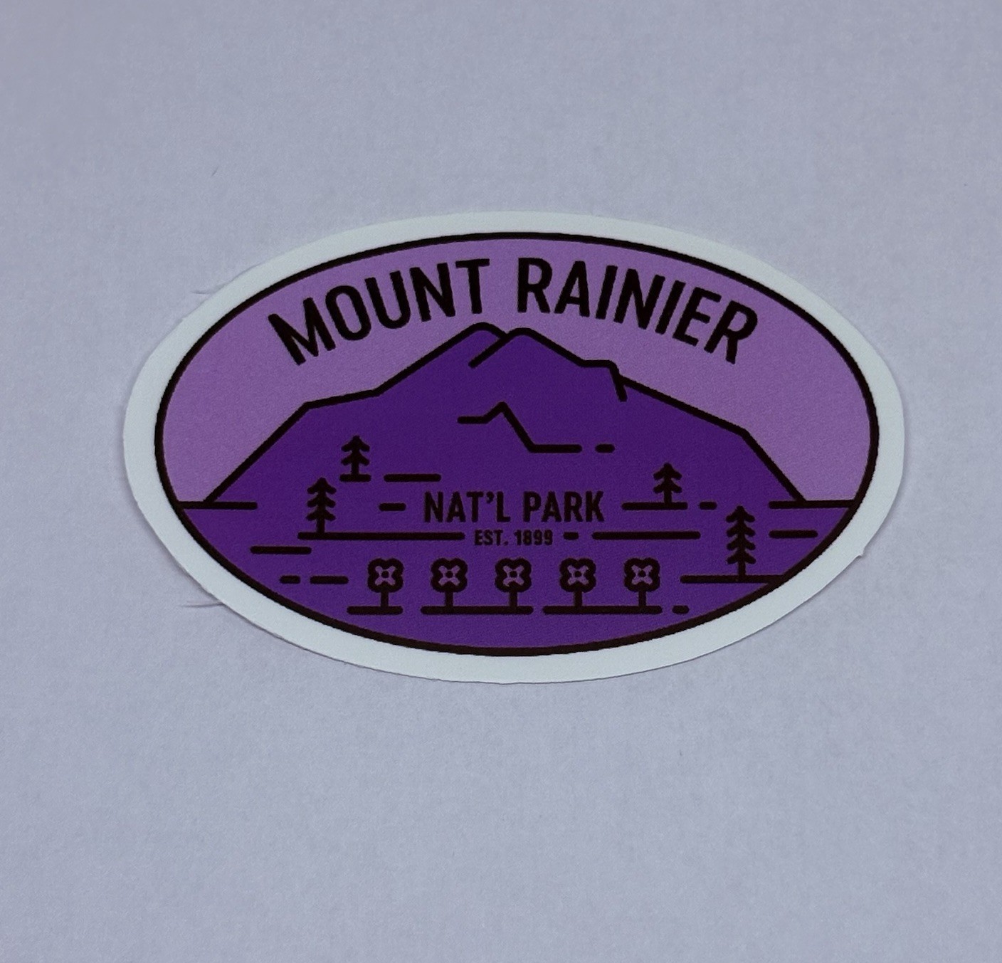 Mount Rainier National Park Sticker Travel Abstract Art Decal Vinyl Souvenir Tc9