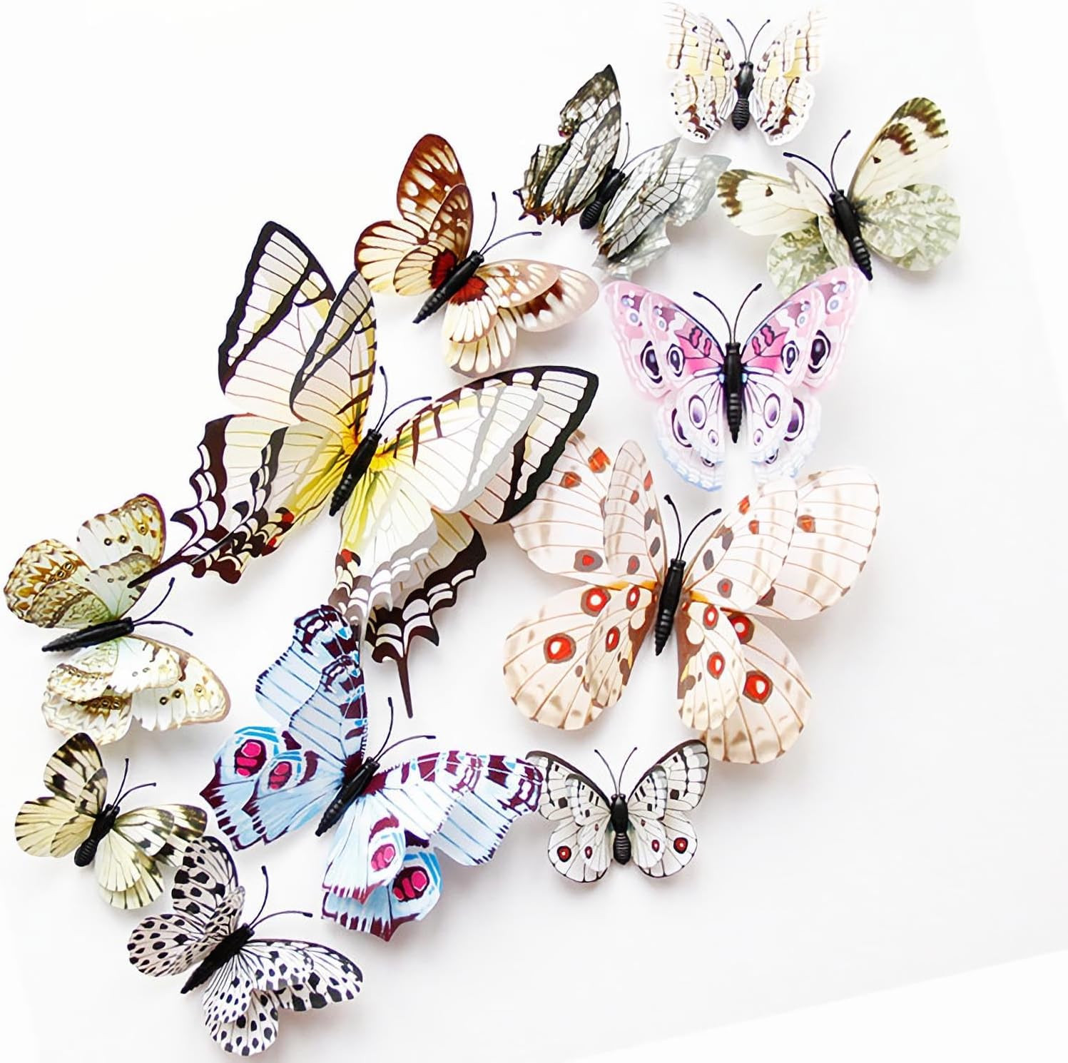 Butterfly Wall Decor 24/48 PCS, 3D Butterflies Stickers for Party Decorations wi