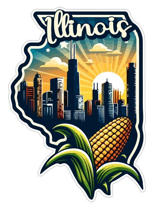 Illinois Sticker Stickers A240