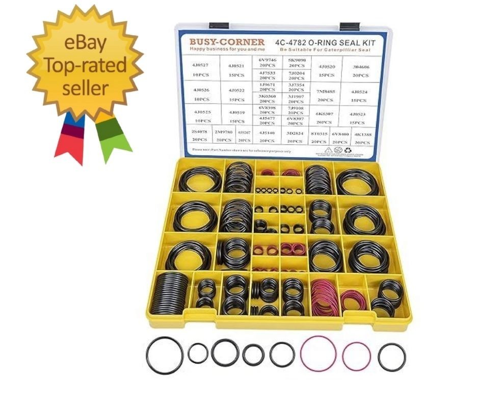 4C-4782 Seal O-Ring Kit, Nitrile 90, Hydraulic Hose Fitting Orings, Fits CAT Cat