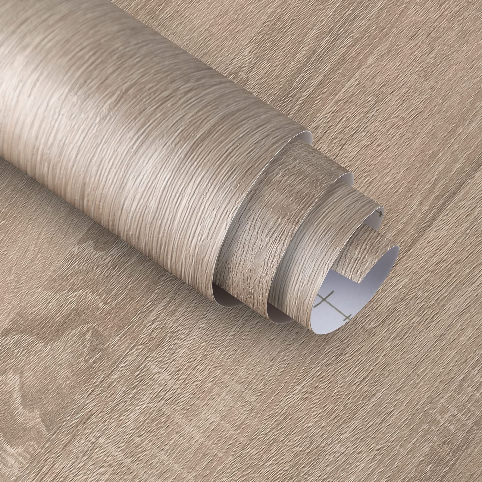 Light Brown Wood Wallpaper Peel and Stick Wood Grain Contact Paper Waterproof…