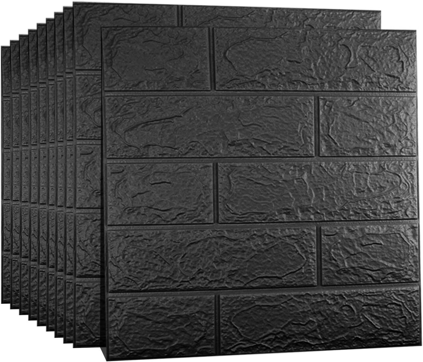 10 Pcs 3D Tile Red Brick Wall Sticker Self-adhesive Foam Panel Wallpaper 38*35