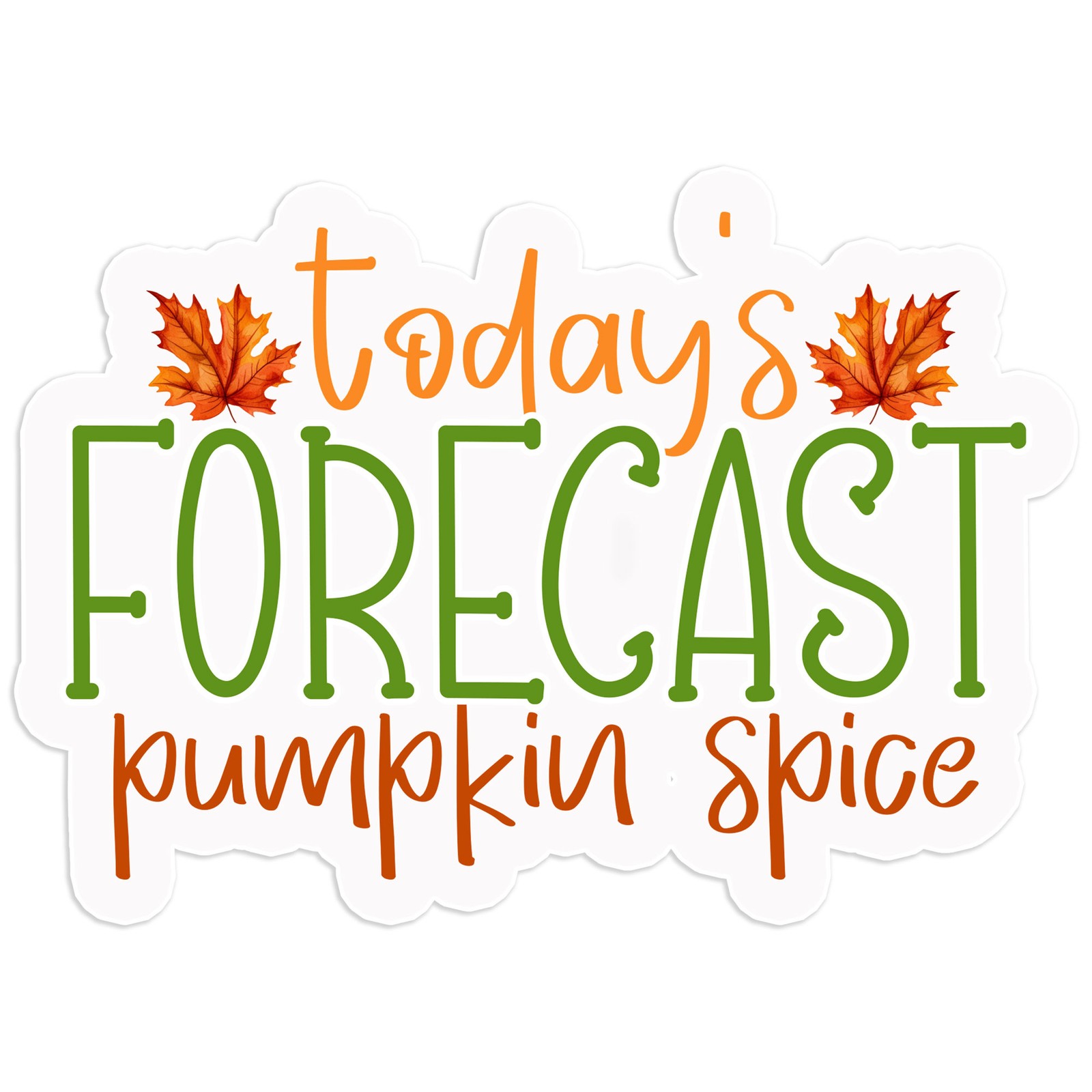 Forecast Pumpkin Spice – Vinyl Decal Sticker – Car Window Laptop – #1106