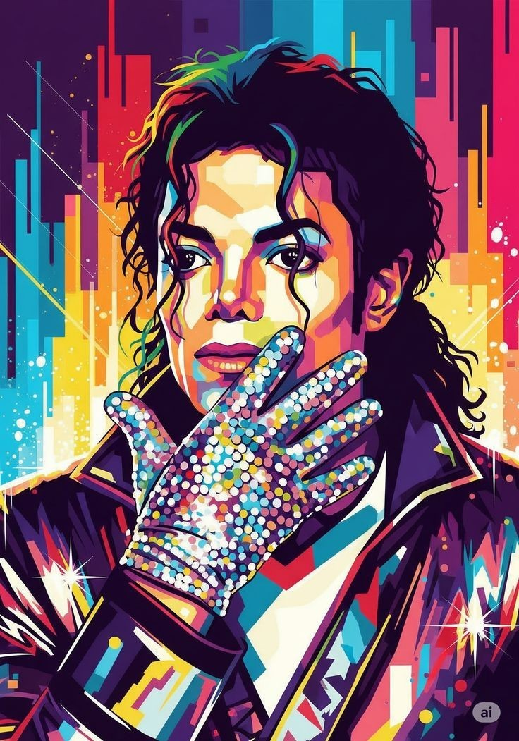 Colorful Michael Jackson Sticker Decal Laptop Wall Mirror Tumblr Locker