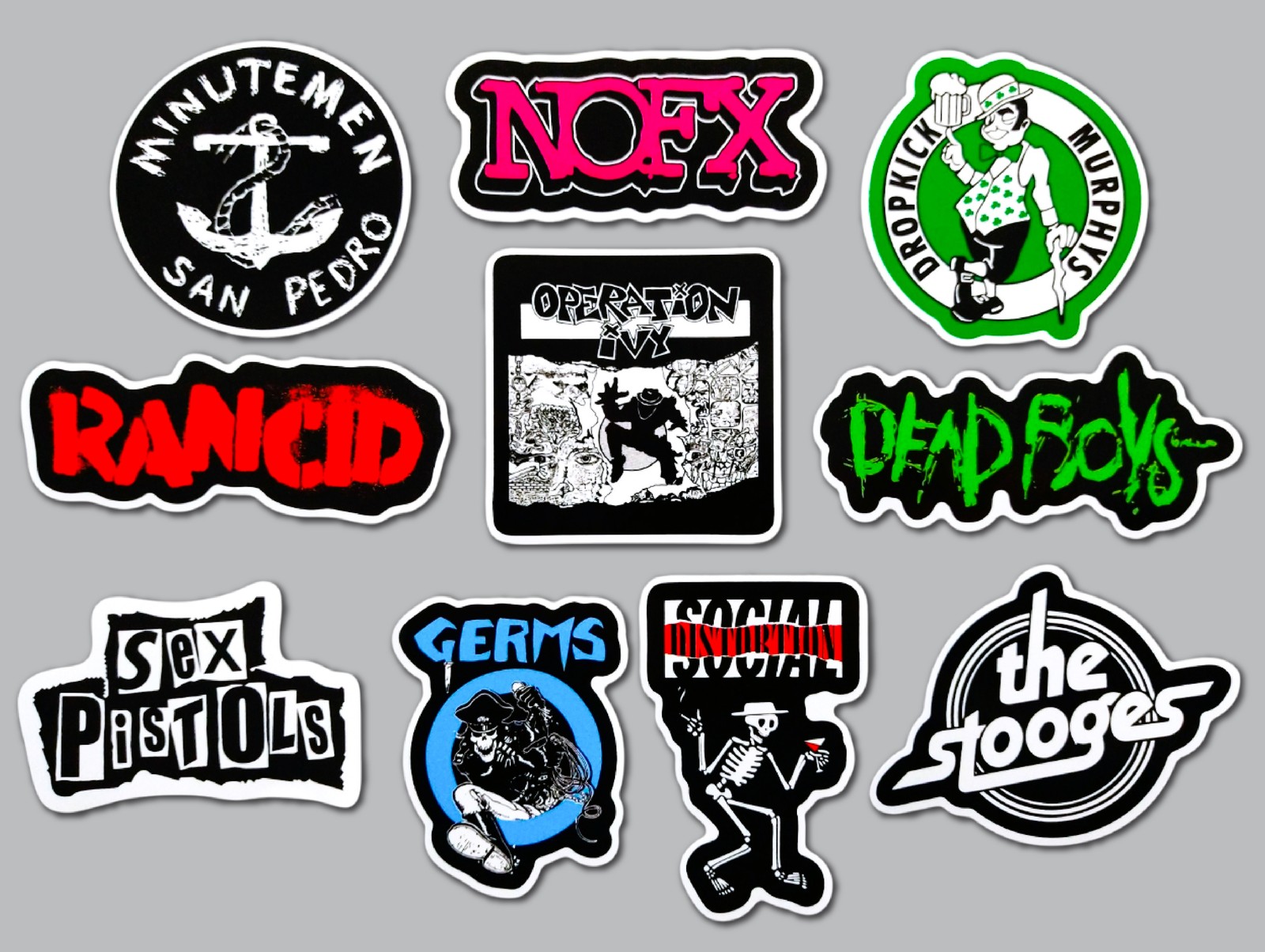 Punk Vinyl Sticker Lot (10 Stickers) Set 2