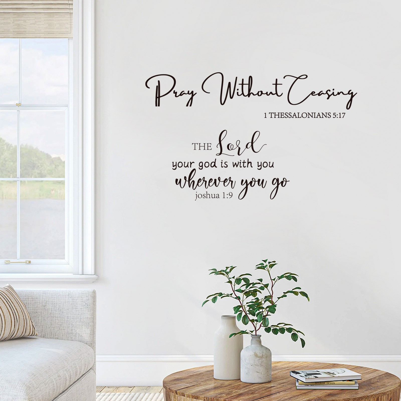 4PCS Modern Inspirational Quote Sticker Removable Vinyl Wall Art for Living Room