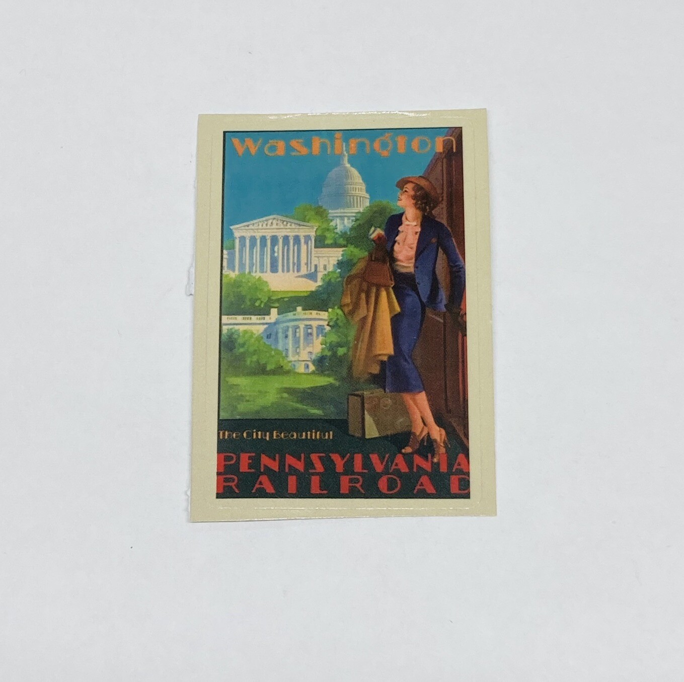 Pennsylvania Railroad Sticker Travel Washington Art Decal Vinyl Souvenir Tc6