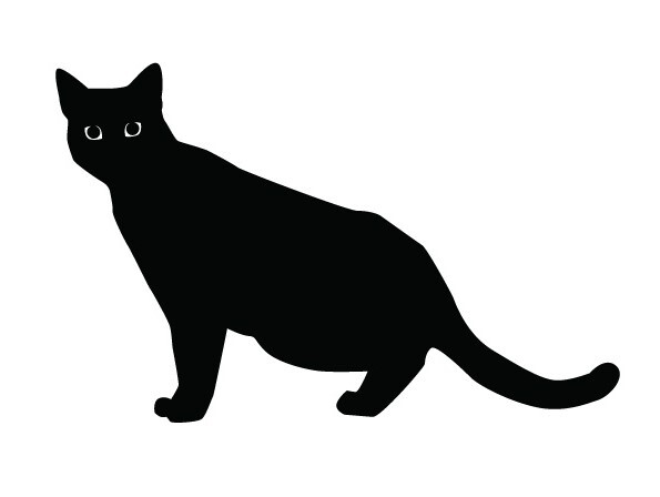 Cat Watching – Black Cat#3 Die Cut Vinyl Decal 4-21 in Kitty Cat Outdoor Sticker