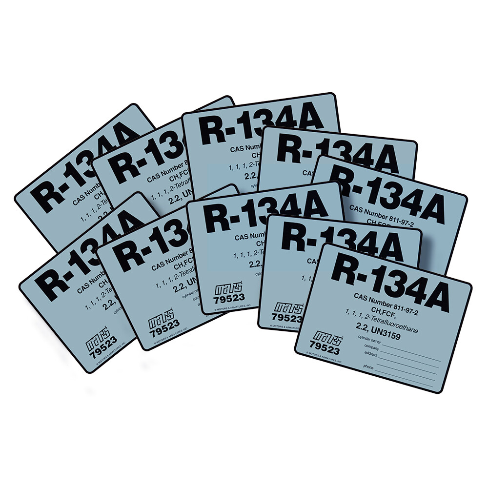 R-134A Color Coded ID Label (Pack of 10)