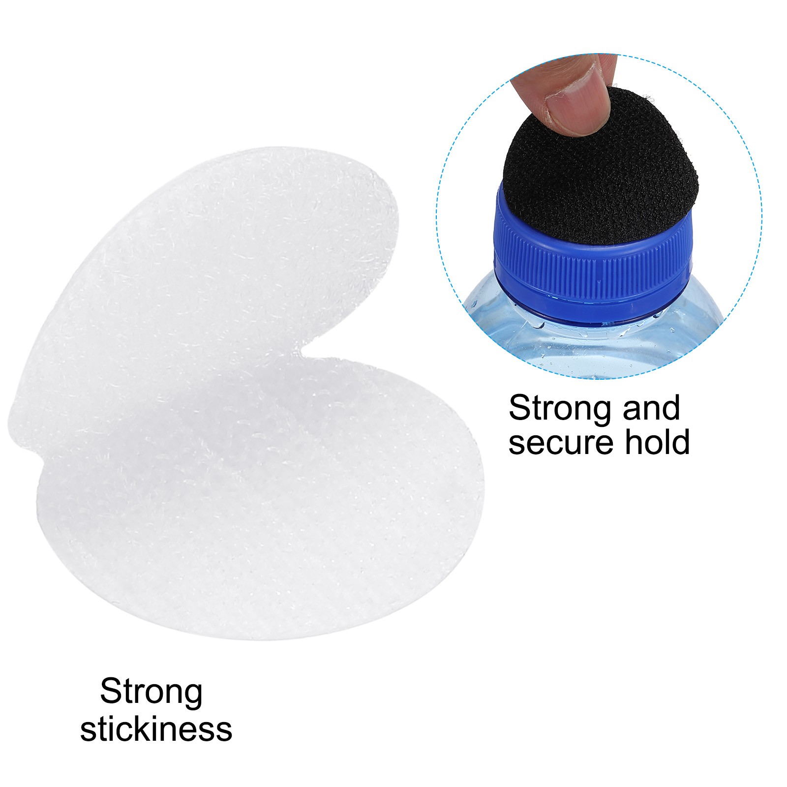 24 Pairs Round Adhesive Hook and Loop Dots 1 Inch, White