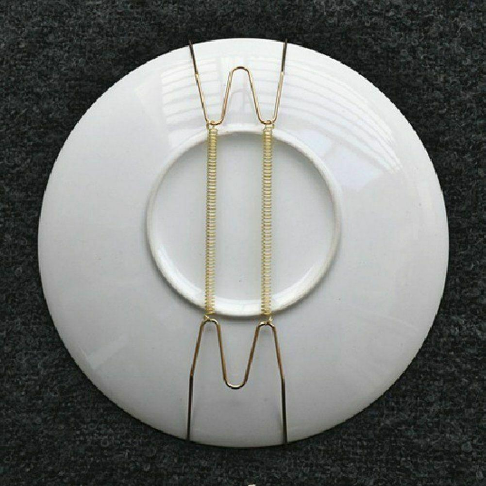 1pc Plate Hanger Wall Display Invisible Dish Hangers Adjustable Spring Holder