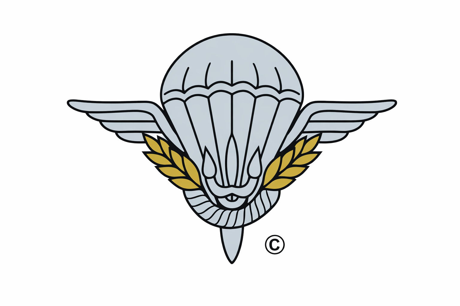 (SET OF 4) Laotion Airborne wings Decal 5″ wide