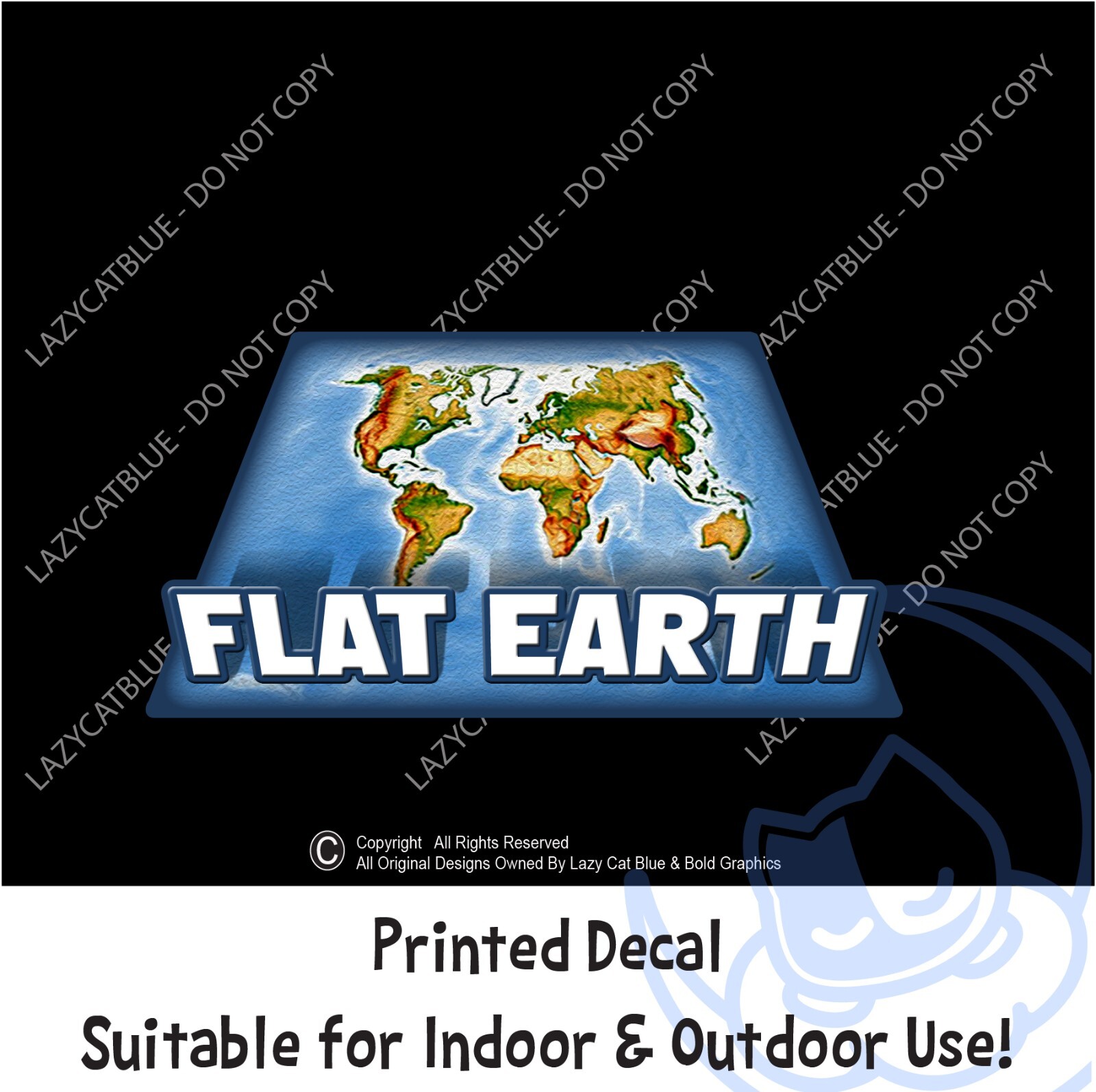 Flat Earth Decal Sticker Conspiracy Earther Awake Anti Globe World Lies Cover up