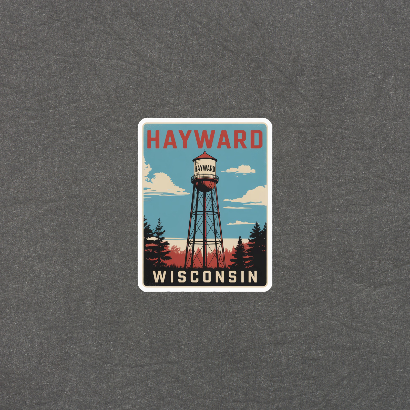Hayward Wisconsin Water Tower Vintage Style Travel Decal Sticker #7040