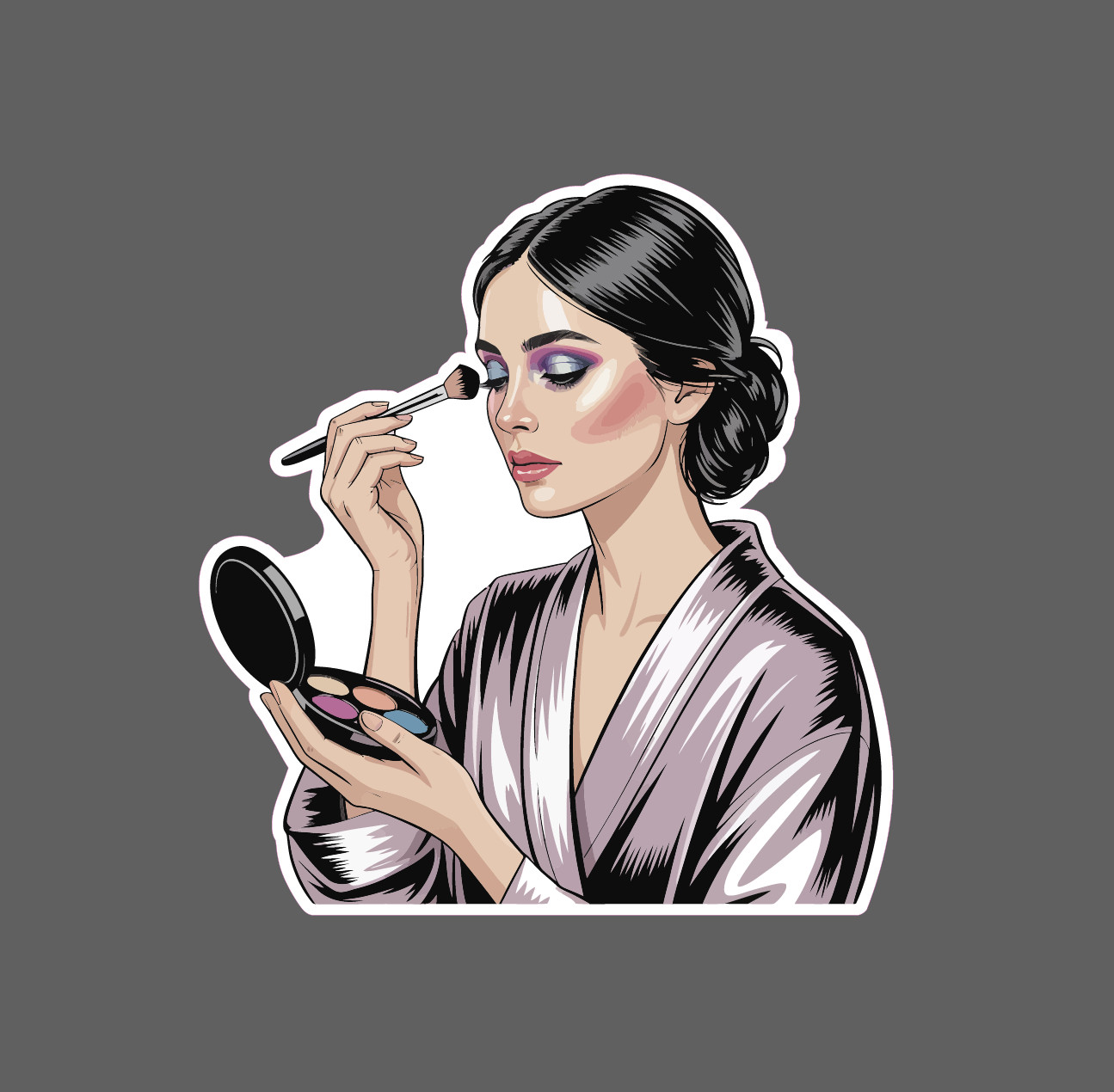 Applying Makeup Sticker Getting Ready Going Out Gift Beauty Waterproof NEW