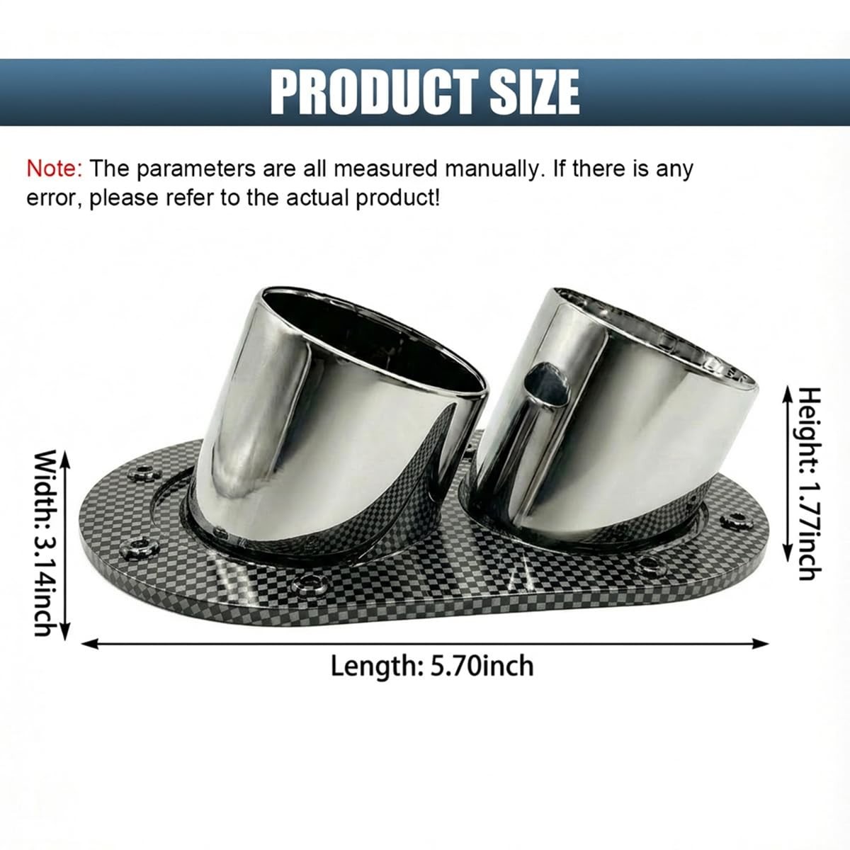 2PCS Fake Car Dual Exhaust Sticker Decoration, -Adhesive Fake Exhaust Tail Pi…