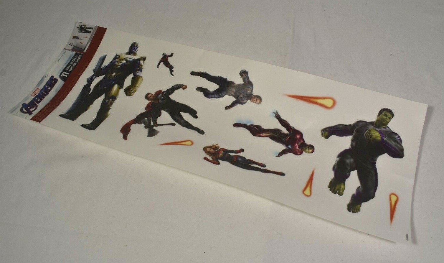 AVENGERS Decals/Stickers, Marvel Superheroes Thor, Hulk+ Party Favors (Set of 6)