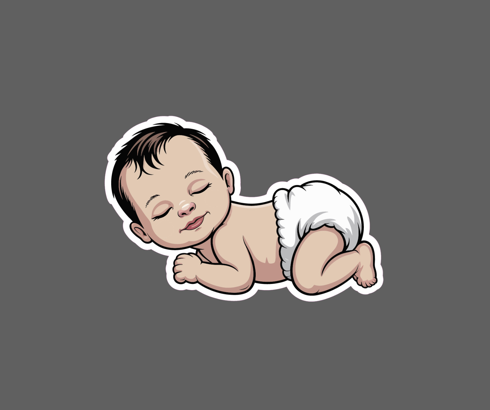 Baby Sticker Newborn Diaper Babies Life Family Happy Gift Waterproof NEW