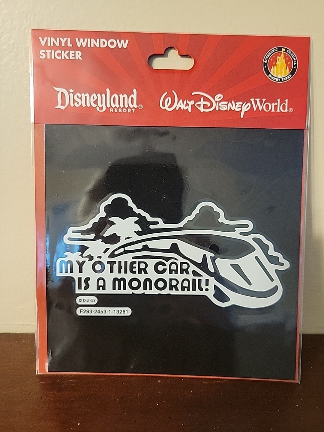 MY OTHER CAR IS A MONORAIL Walt Disney World Disneyland Window Sticker Monorail