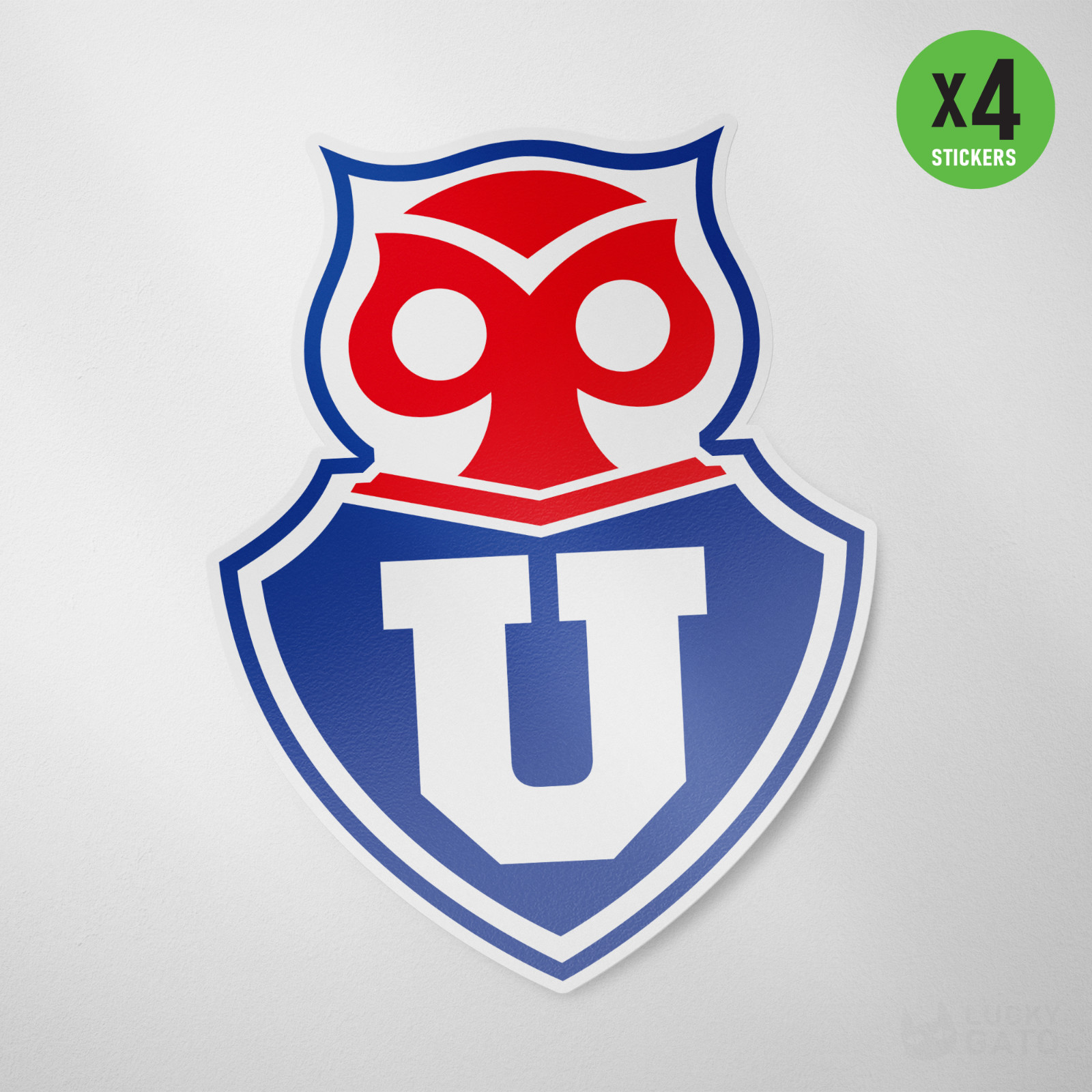 (4 Pack) Universidad de Chile Vinyl Sticker Decal Calcomania La U Santiago