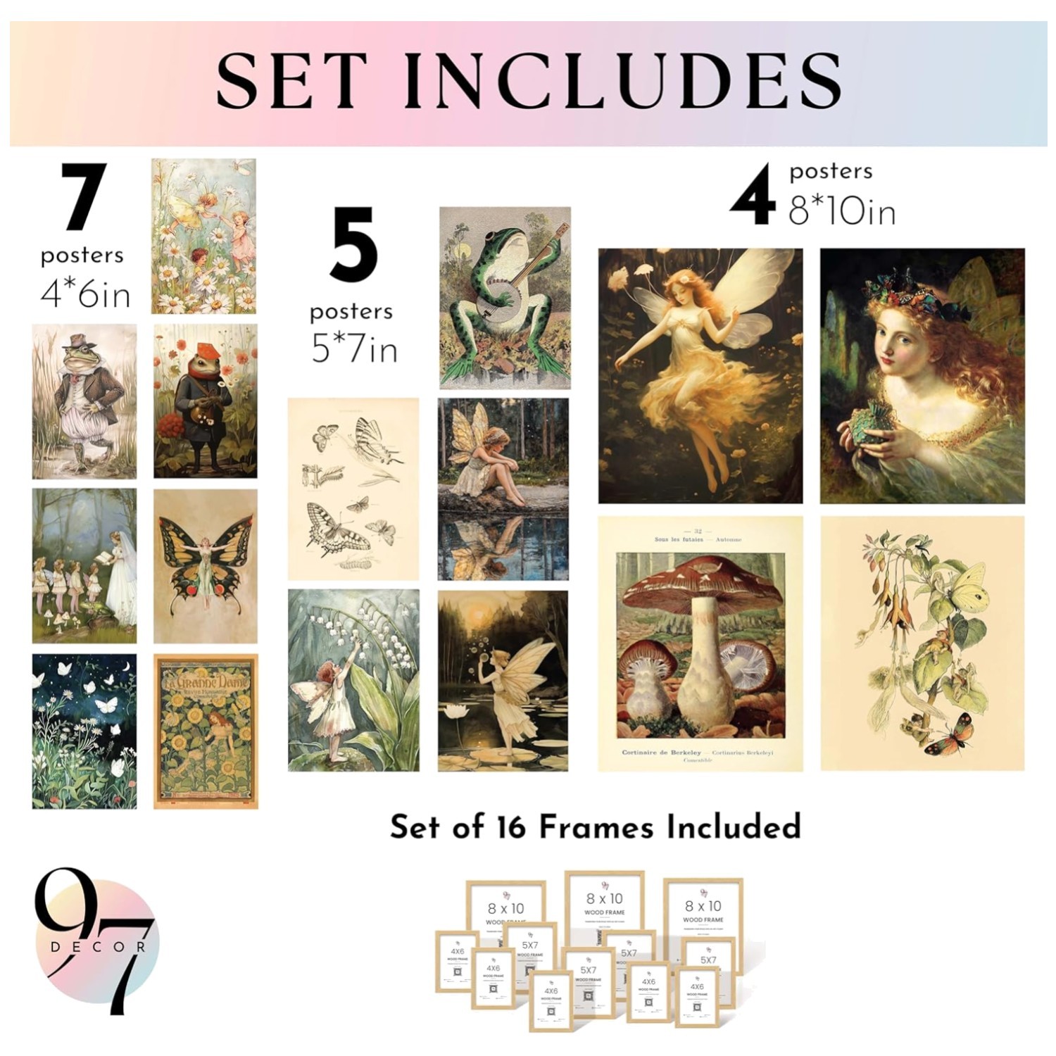 Whimsical Fairy Room Decor Set – Unframed Art Prints