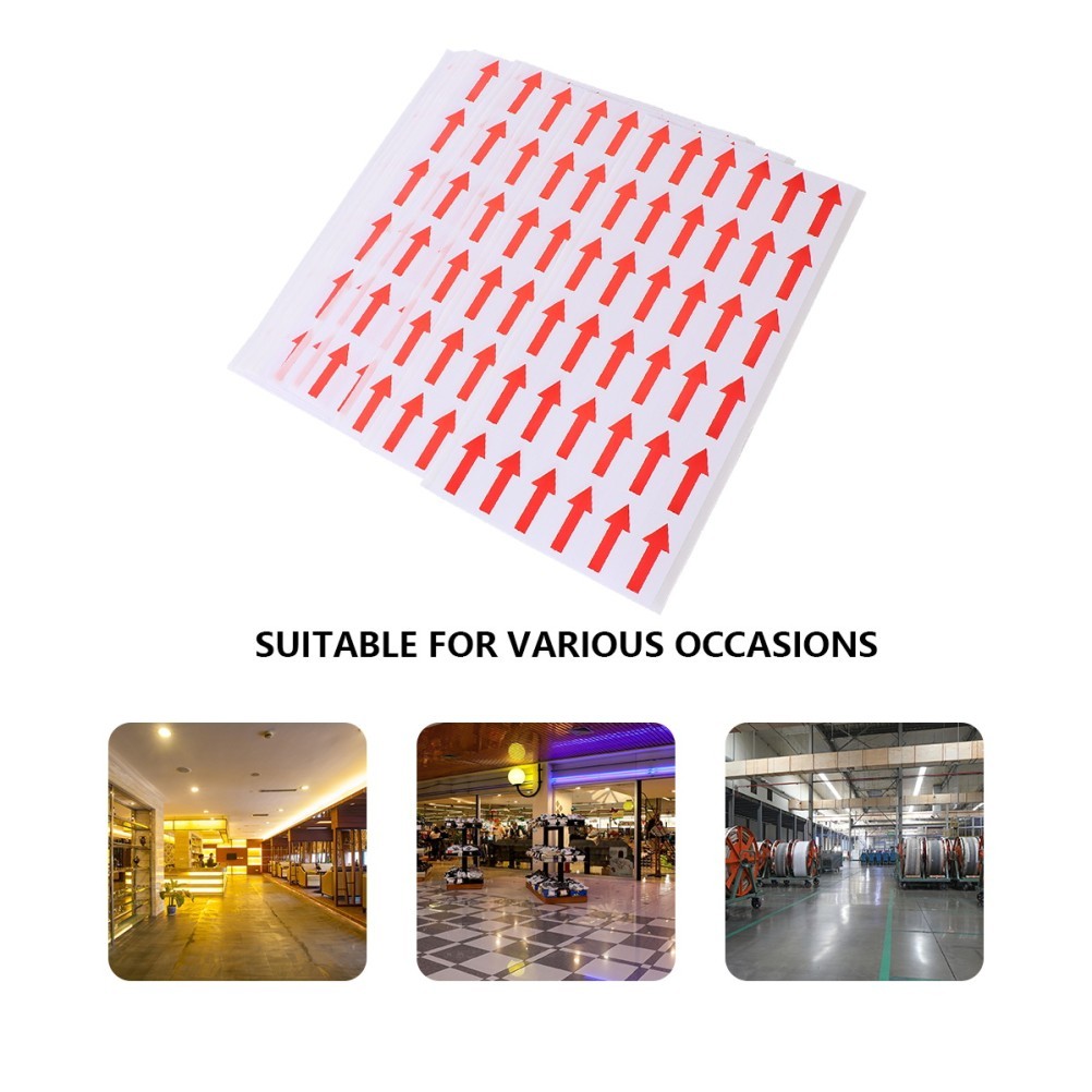 500 Pcs Red Arrow Sticker Label Copper Paper Adhesive Material