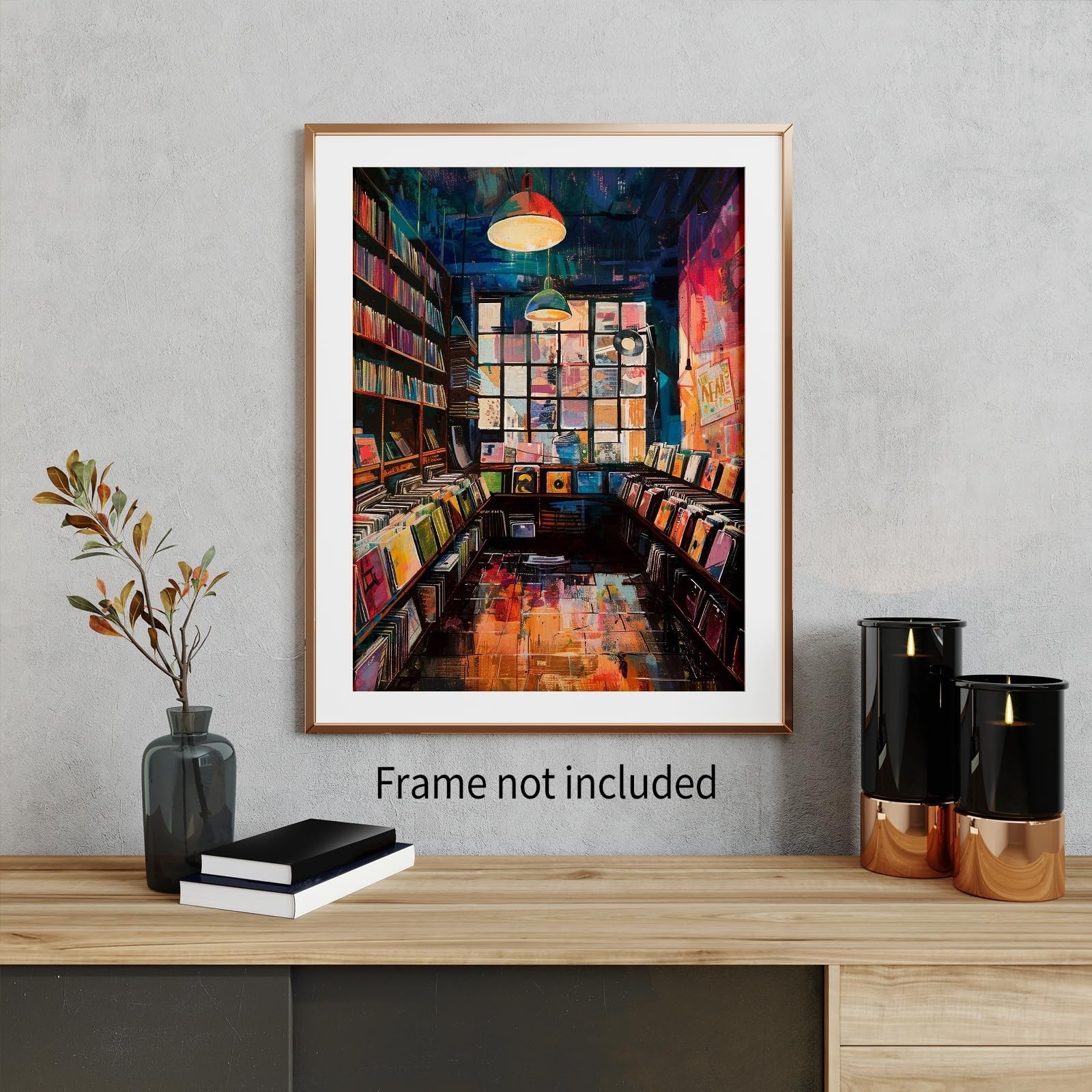 Jefuzh Vinyl Record Store Poster Music Album Cover Wall Art Vintage Aesthetic…