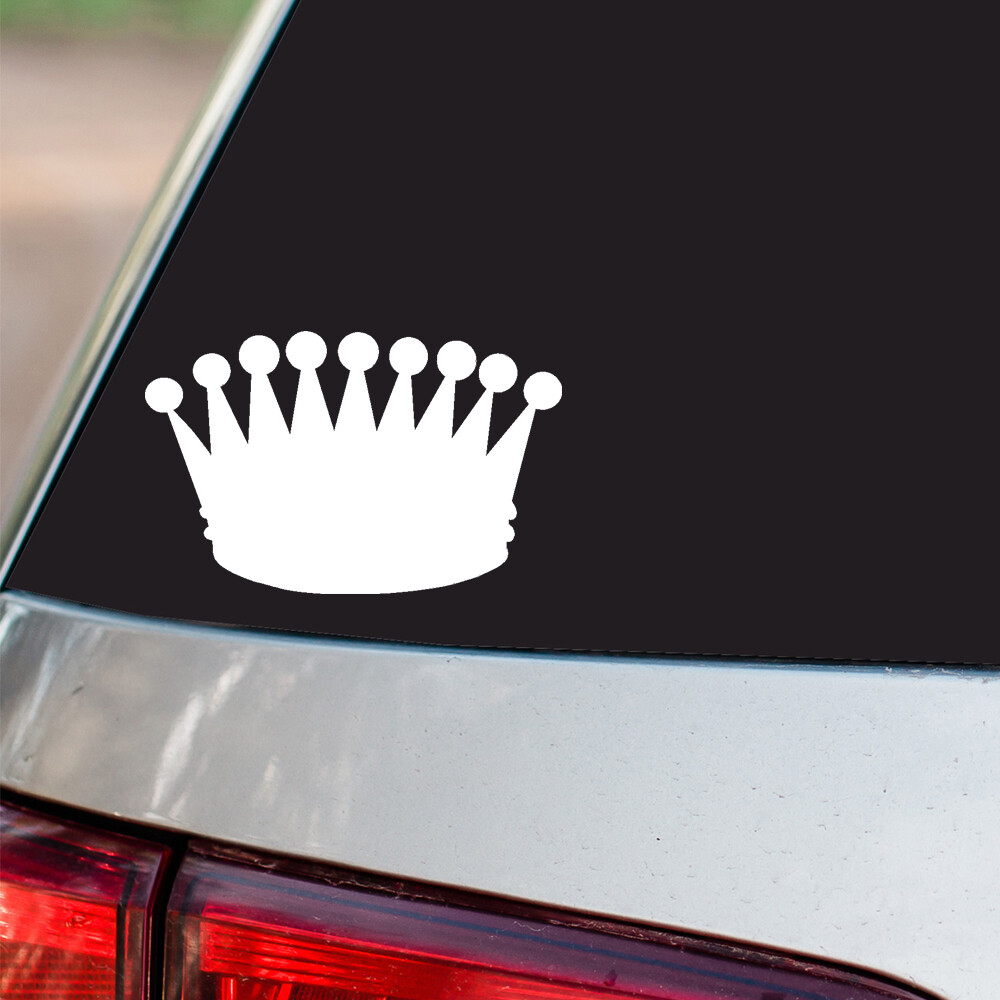 Crown Sticker Royalty Princess Queen S4 all chrome & regular vinyl colors