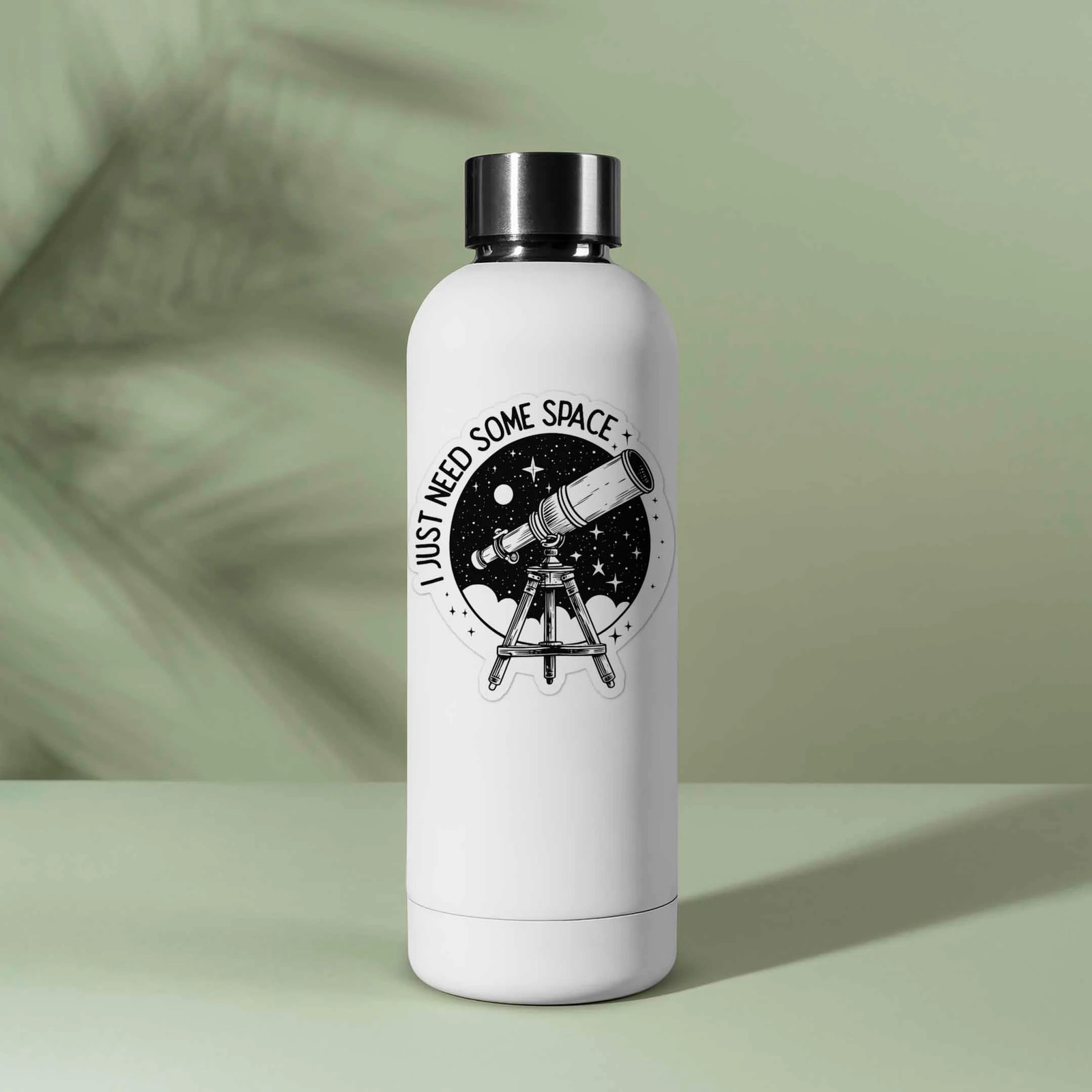 I Just Need Some Space Telescope Sticker – Cute Outdoors Decal