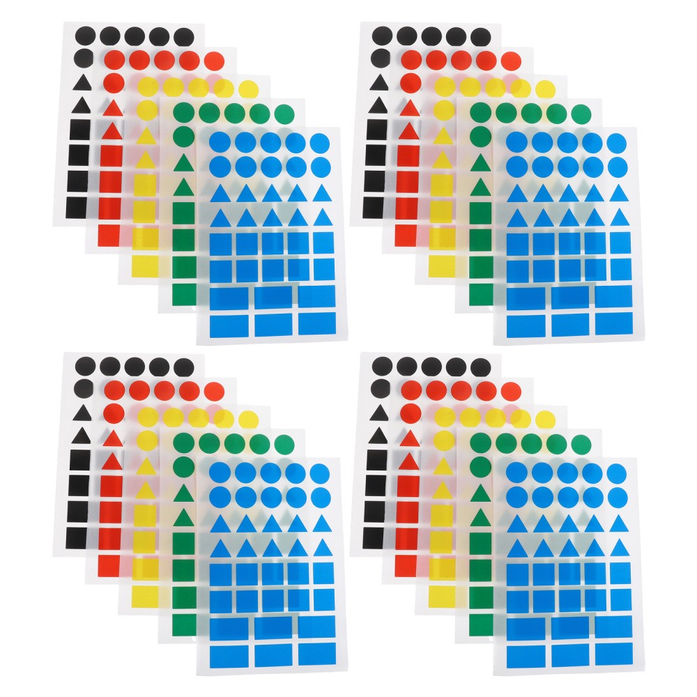 50 Sheets Color Coded Stickers Color-coded Box Coding Labels Dots Fancy Shape