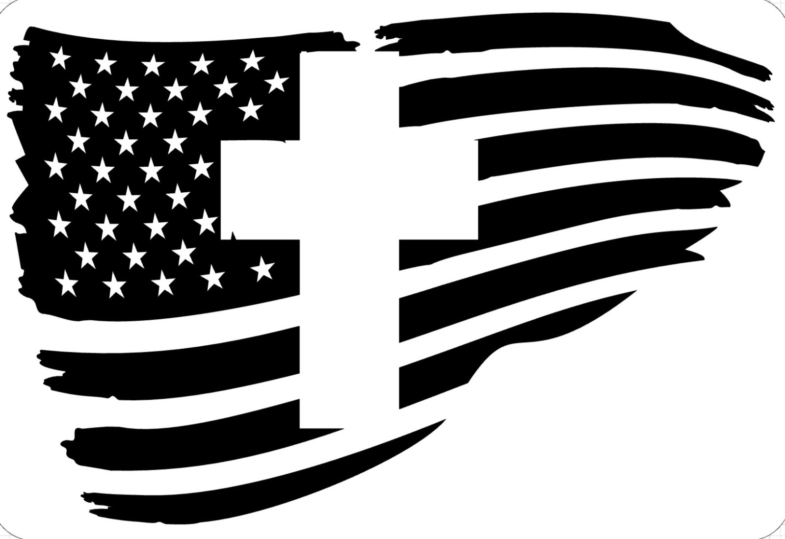 Christian Cross Vinyl Decal Sticker Patriotic American Flag USA Faith