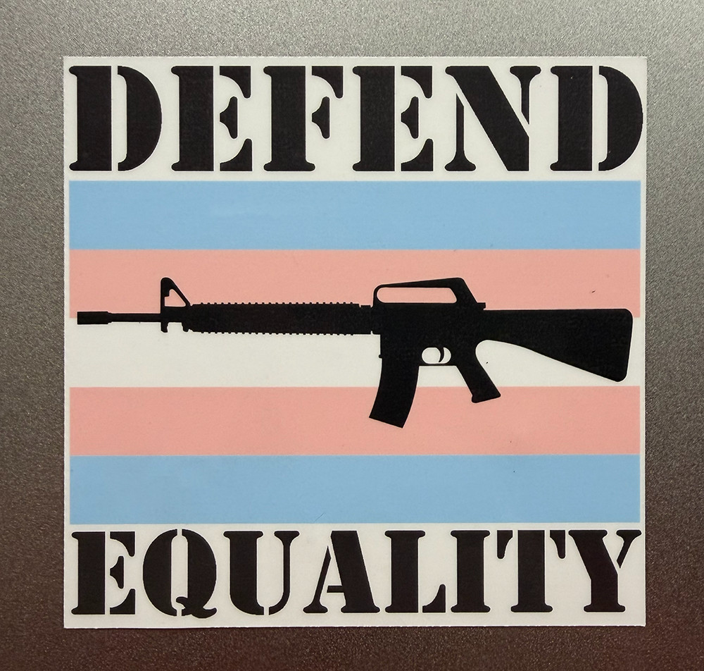 Defend Equality Magnet Transgender Pride Flag 2nd Amendment 3.75″ Magnetic Vinyl