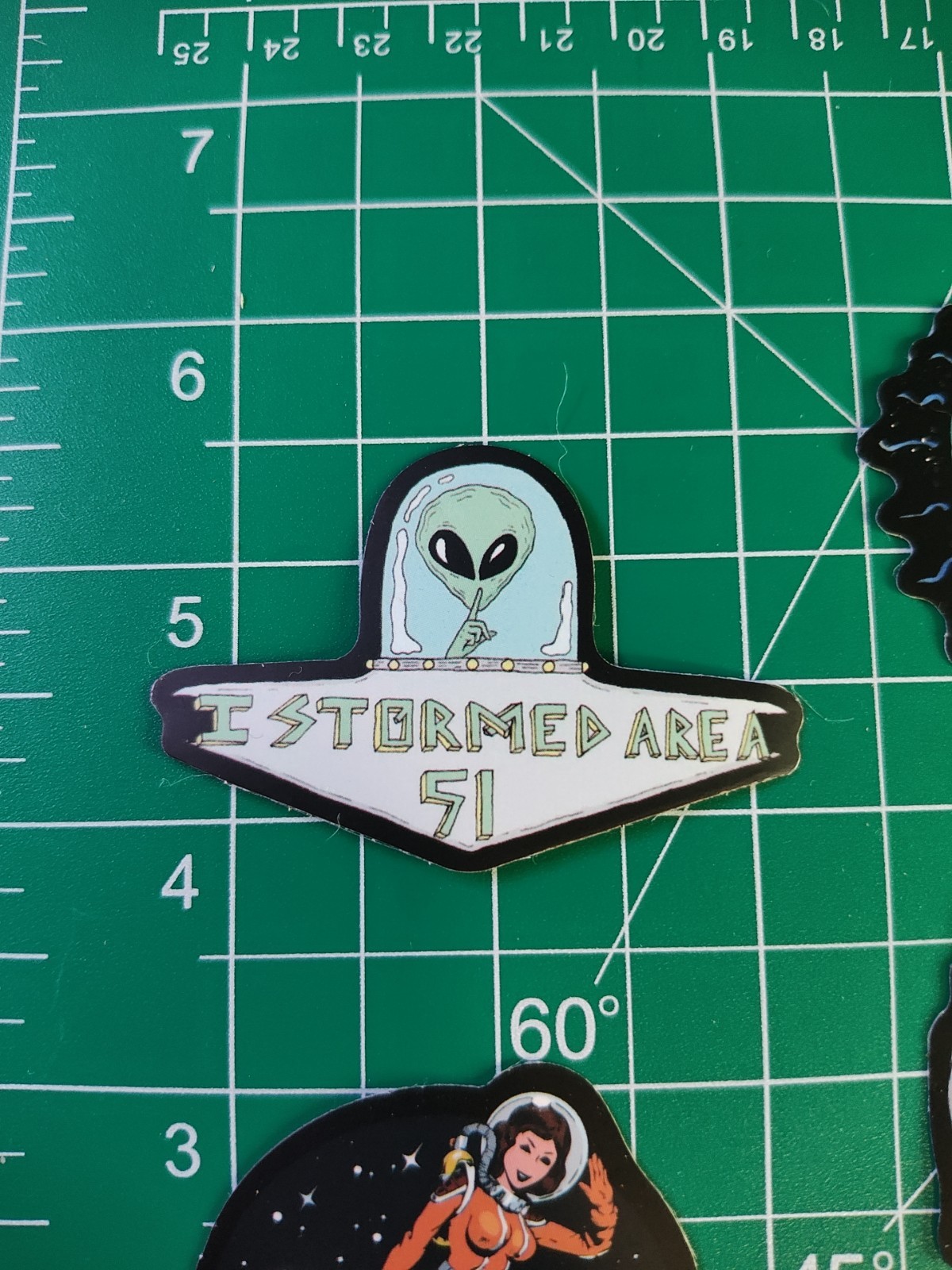 4 Space 2″ Stickers Decals Mars Shuttle Fun Space Women Area 51
