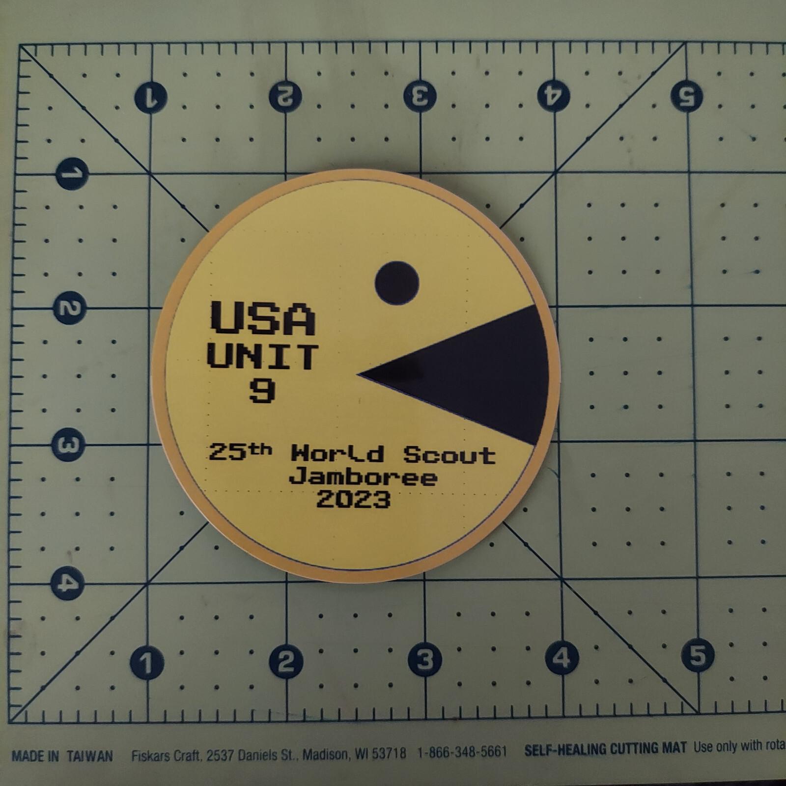 2023 Korea World Scout Jamboree USA Unit 9 Single Sticker Round