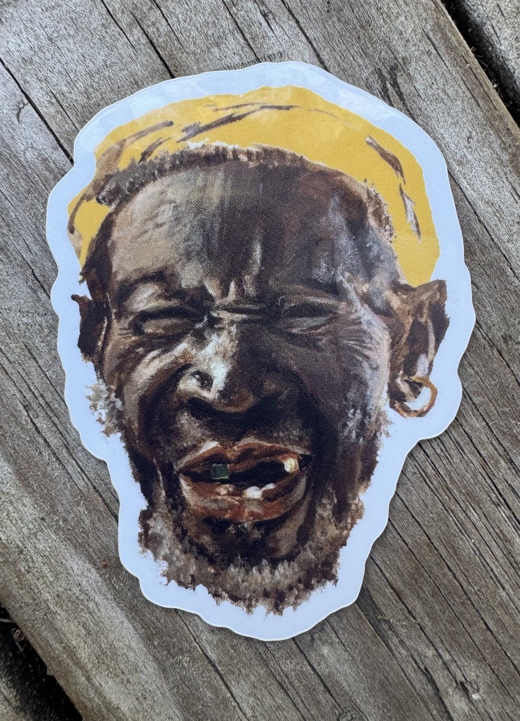Pirate Decal Sticker, Shiny Metallic Gold Tooth! High Quality 🏴‍☠️