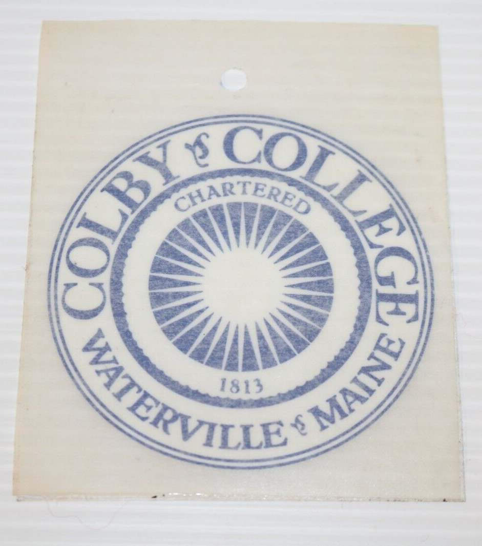 Vintage 3″ Round COLBY COLLEGE, WATERVILLE MAINE Sticker Decal