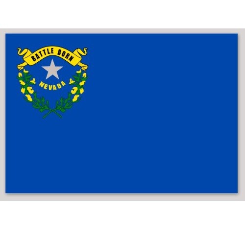 Nevada State Flag Sticker Decal Adhesive Vinyl Multiple Sizes Available