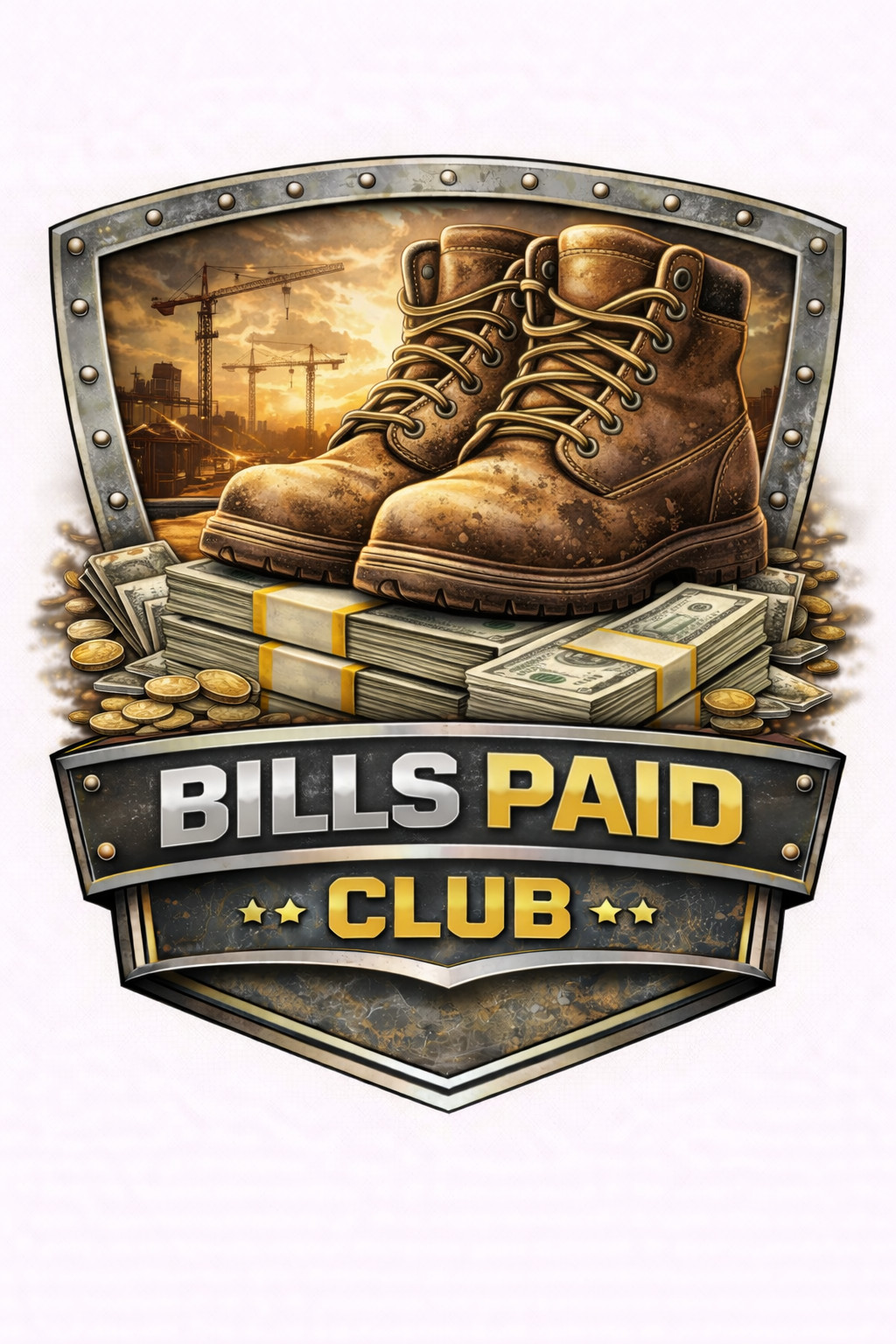 Bills Paid Club 3” UV DTF Decal Mechanic Blue Collar Sticker
