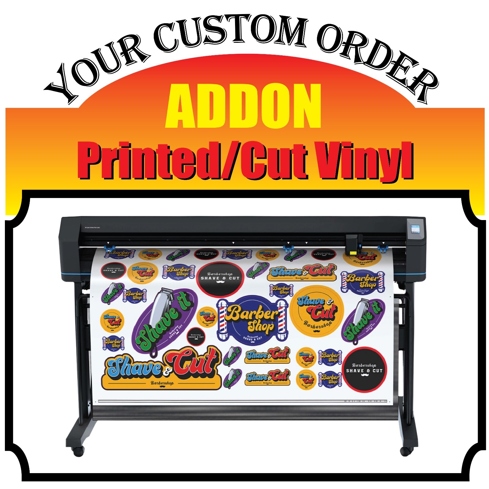 Custom Decal Vinyl Print and cut -Photo Image Picture Outdoor Car truck