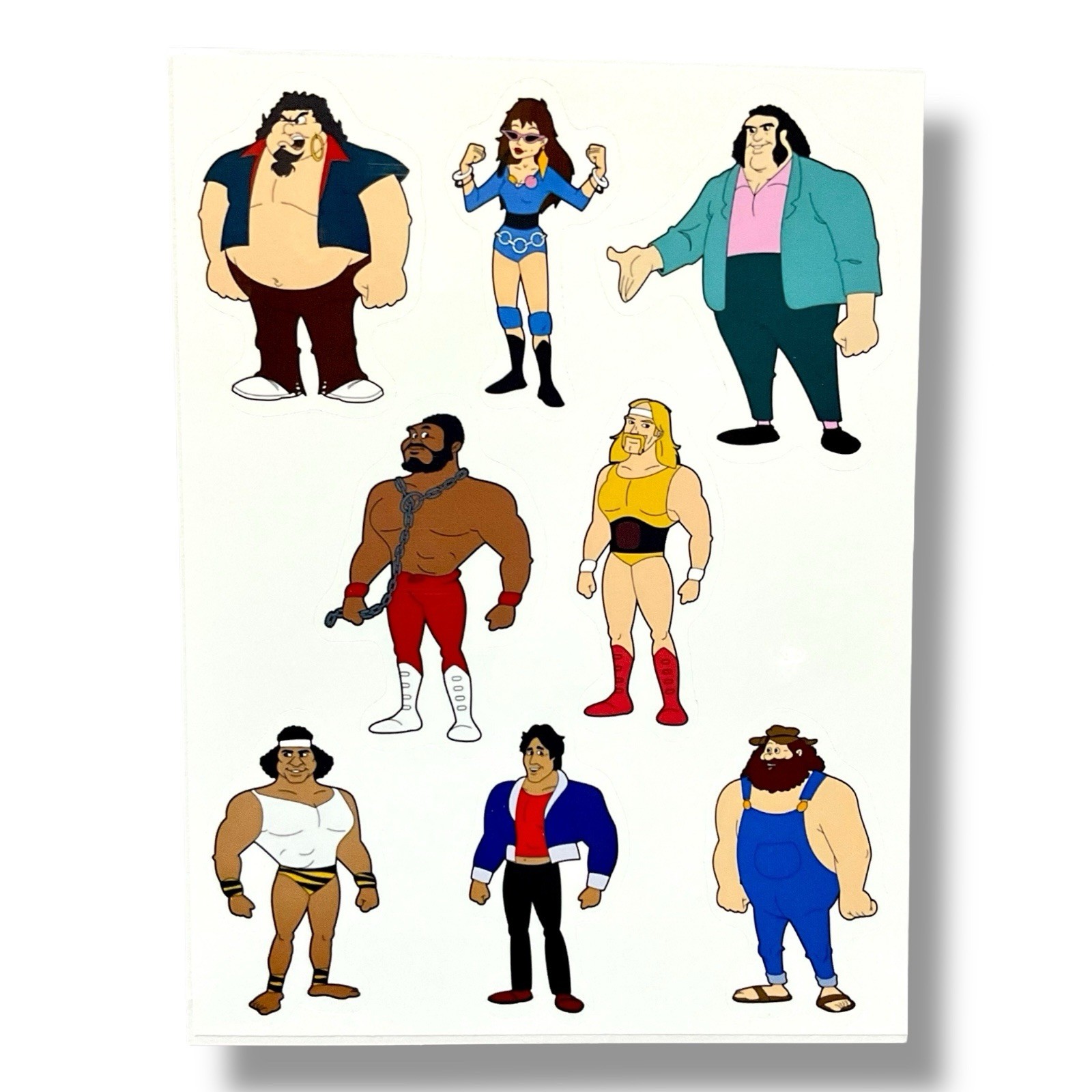 Hulk Hogan’s Rock ‘n’ Wrestling Faces Saturday Morning Cartoon Stickers Sheet