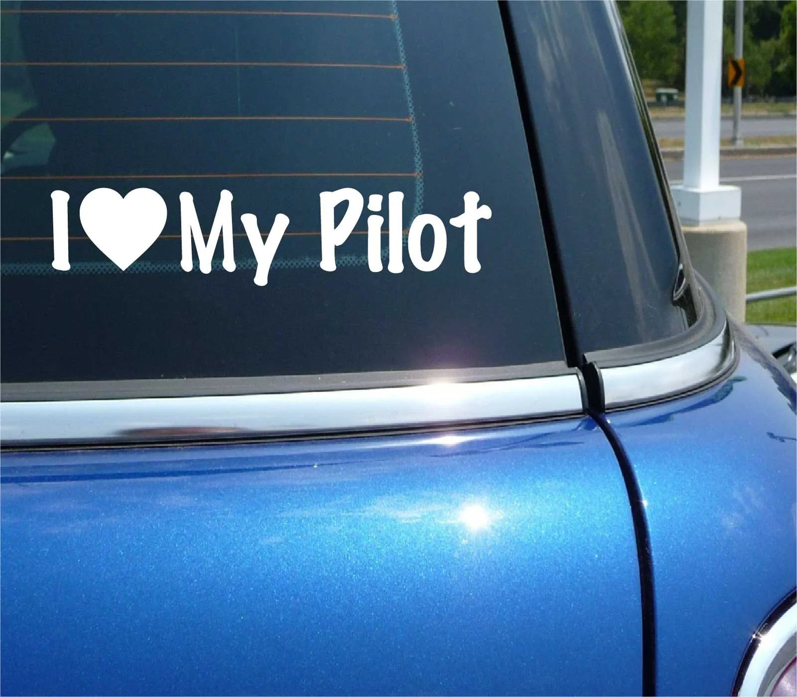 I LOVE MY PILOT DECAL STICKER HEART HUSBAND WIFE FLYING AIRLINE JOB CAR TRUCK