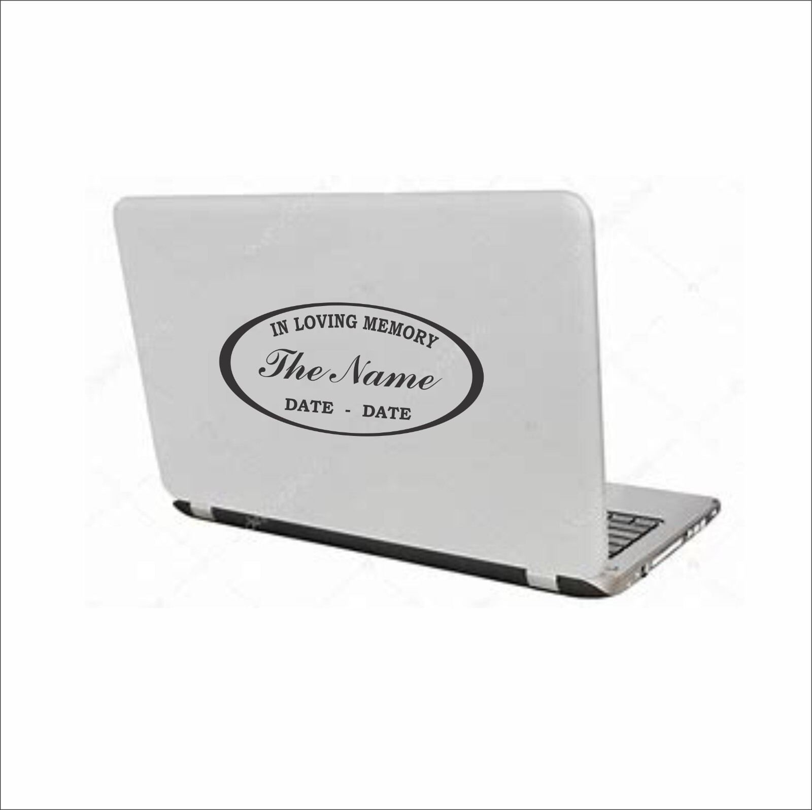 In Loving Memory with Oval Decal Transfer Sticker