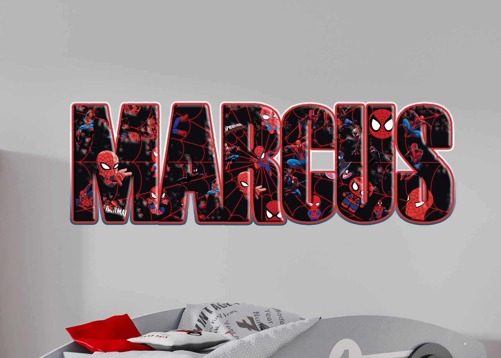 Spider-Man Personalized Custom Name Wall Sticker Decal WP317