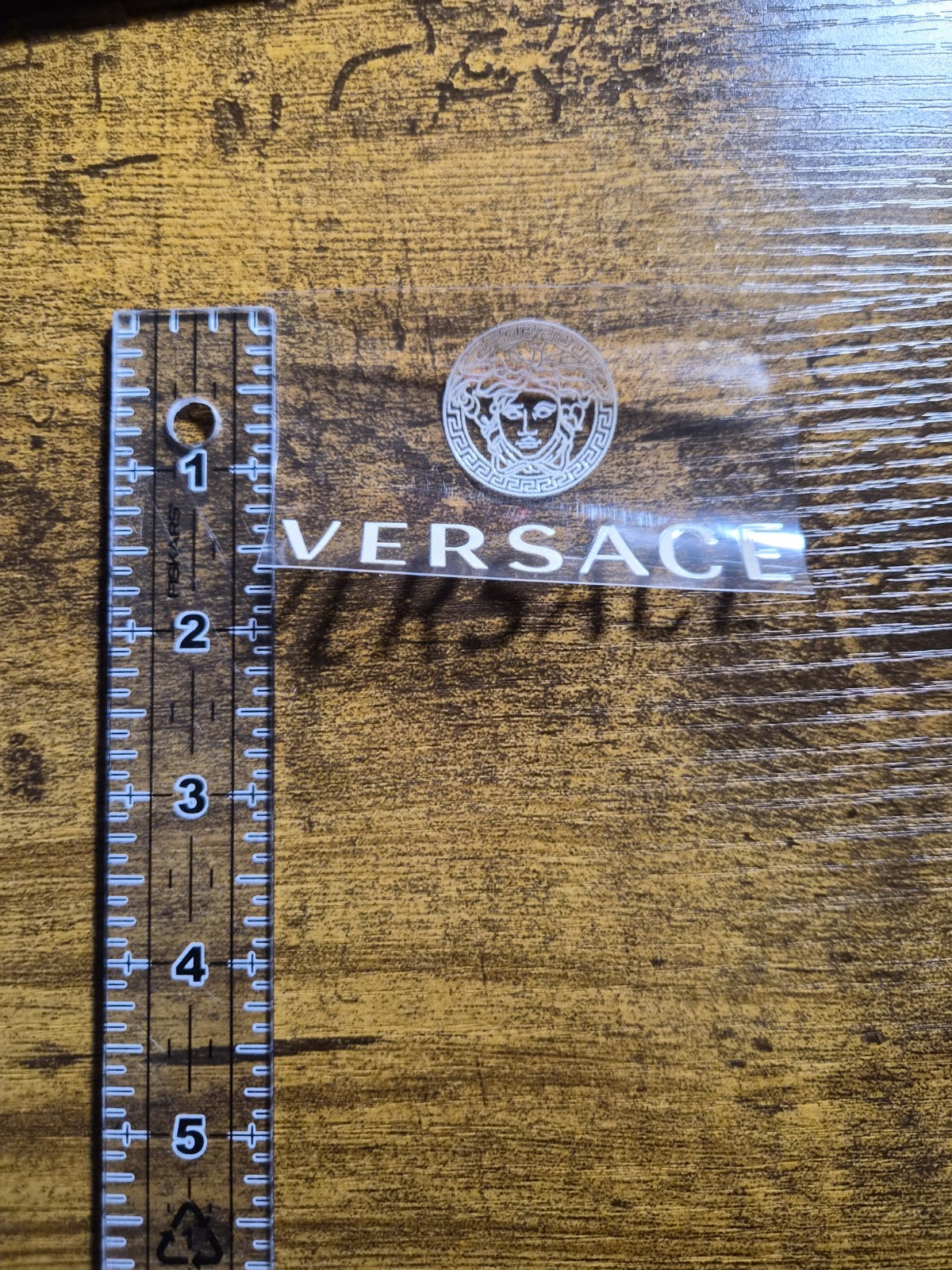 V LOGO METALLIC GOLD High Quality UV DTF Decal waterproof USA NOT VINYL